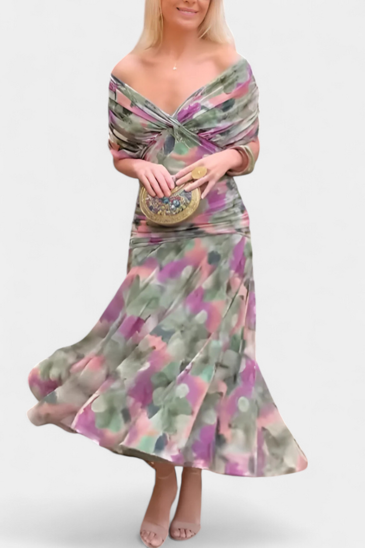 Luana - Vestido elegante com decote em V