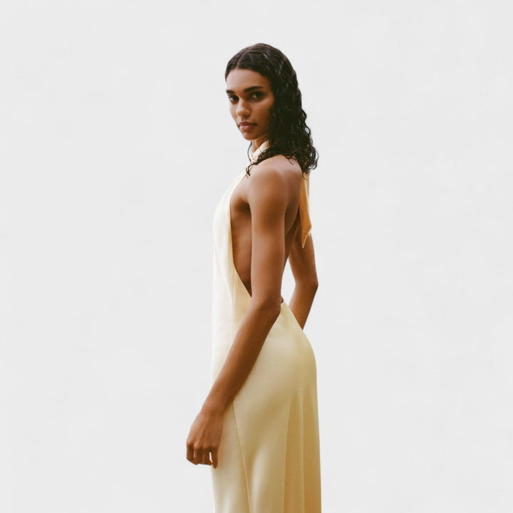 Gala - Vestido Halter Satinado