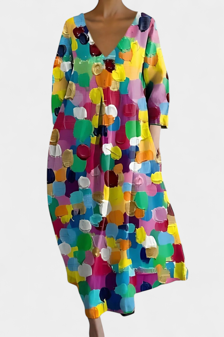 Ana - Vestido Fluido com Estampa