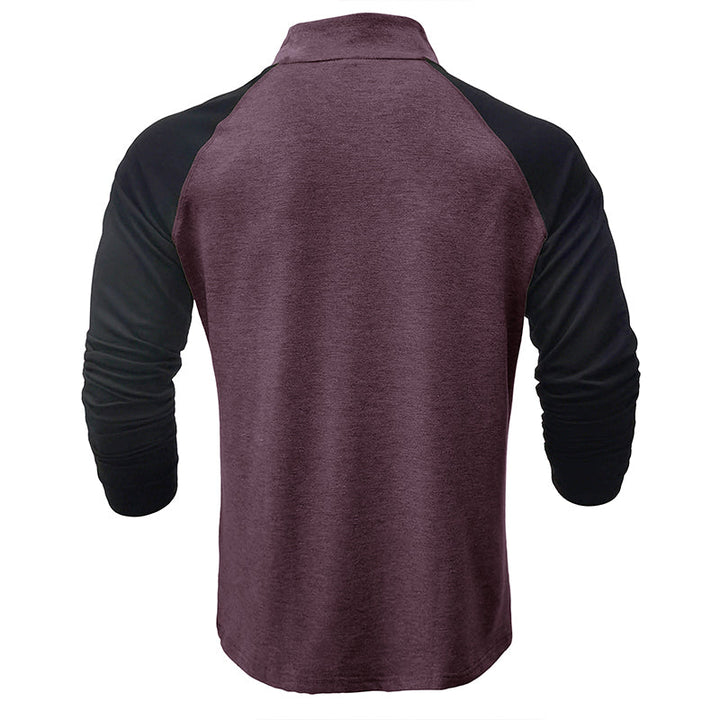 Camisa de algodão com gola subida