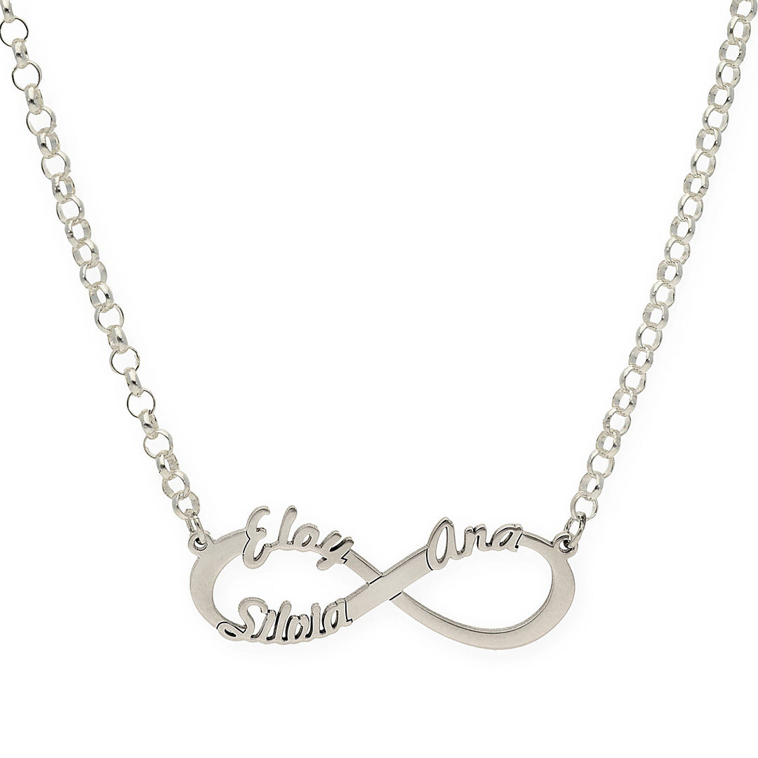 Colar Simbolo Infinito com Nomes Personalizáveis