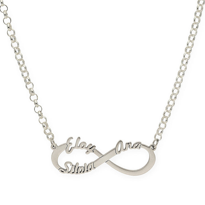 Colar Simbolo Infinito com Nomes Personalizáveis