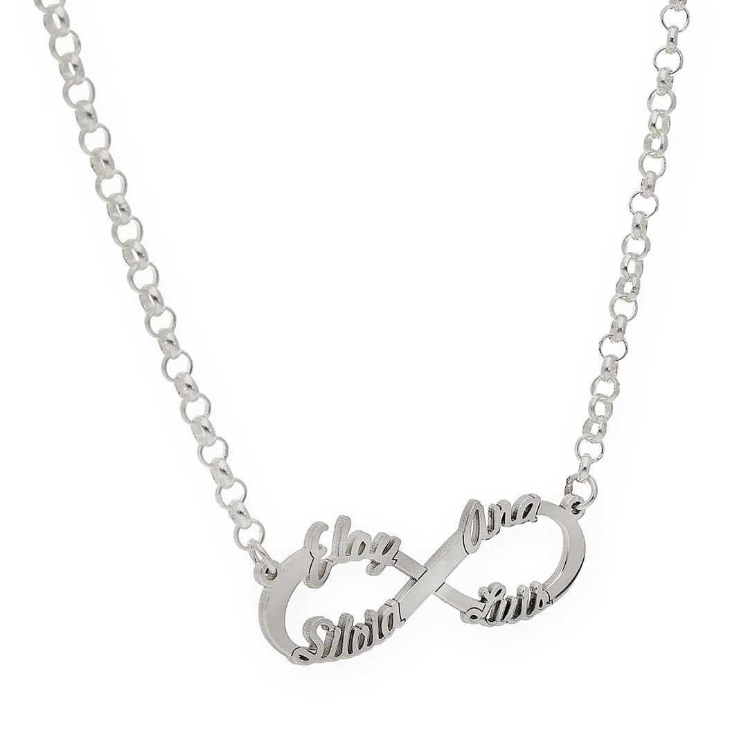 Colar Simbolo Infinito com Nomes Personalizáveis