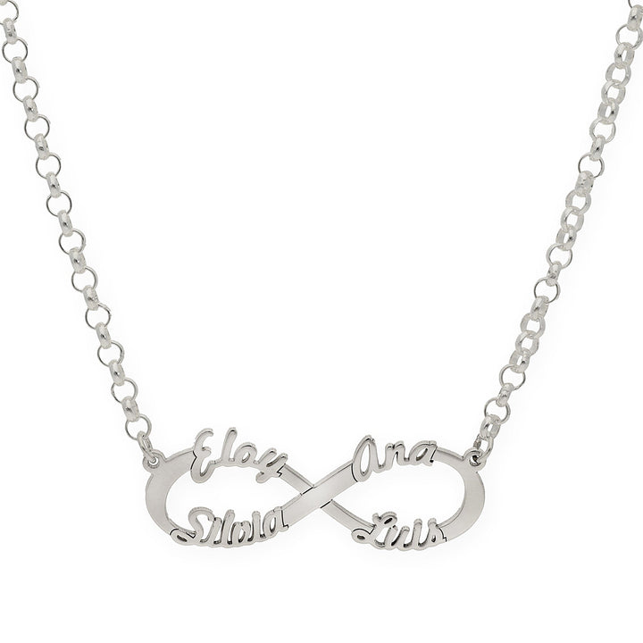 Colar Simbolo Infinito com Nomes Personalizáveis