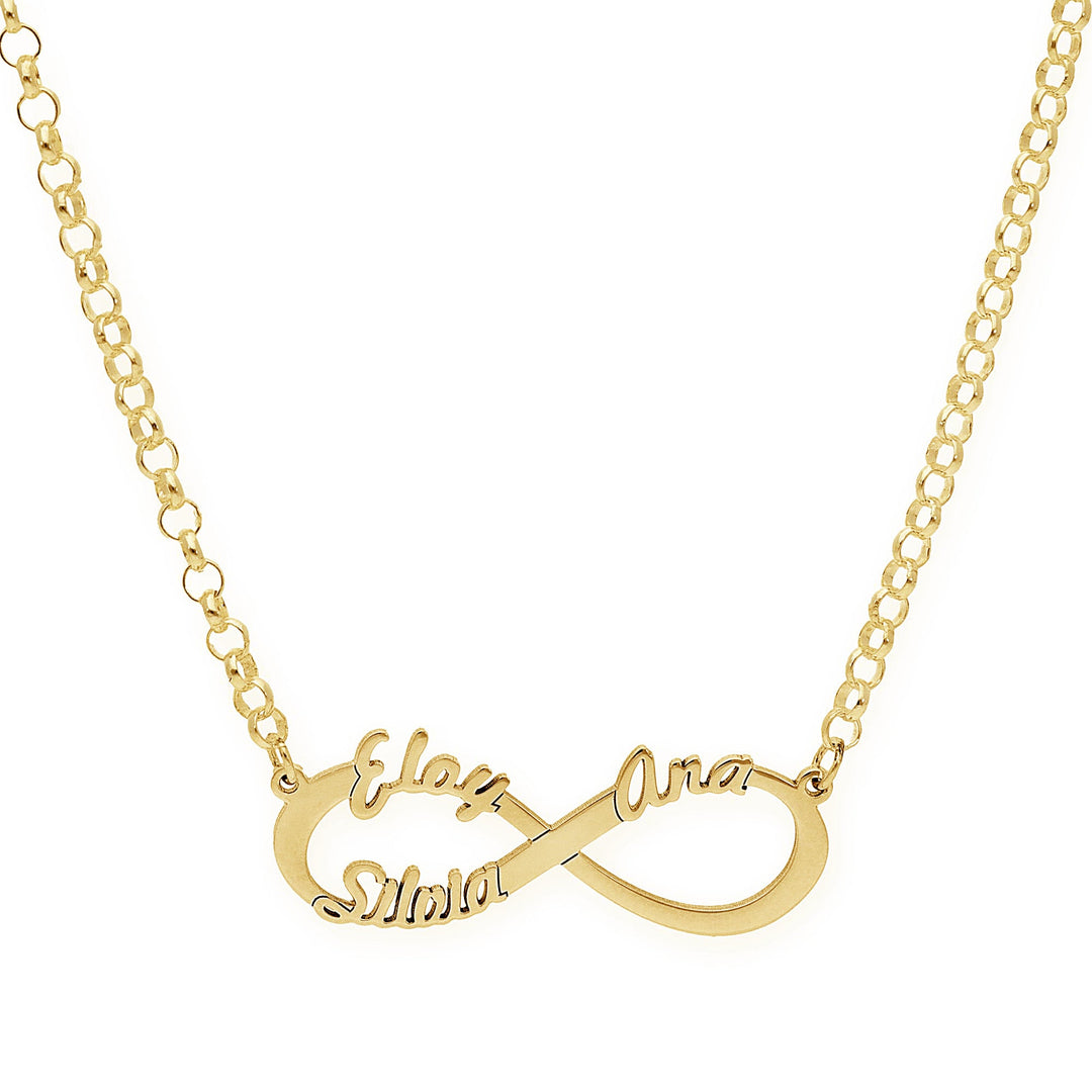 Colar Simbolo Infinito com Nomes Personalizáveis