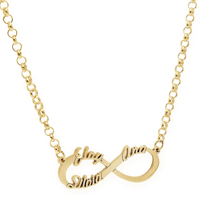 Colar Simbolo Infinito com Nomes Personalizáveis