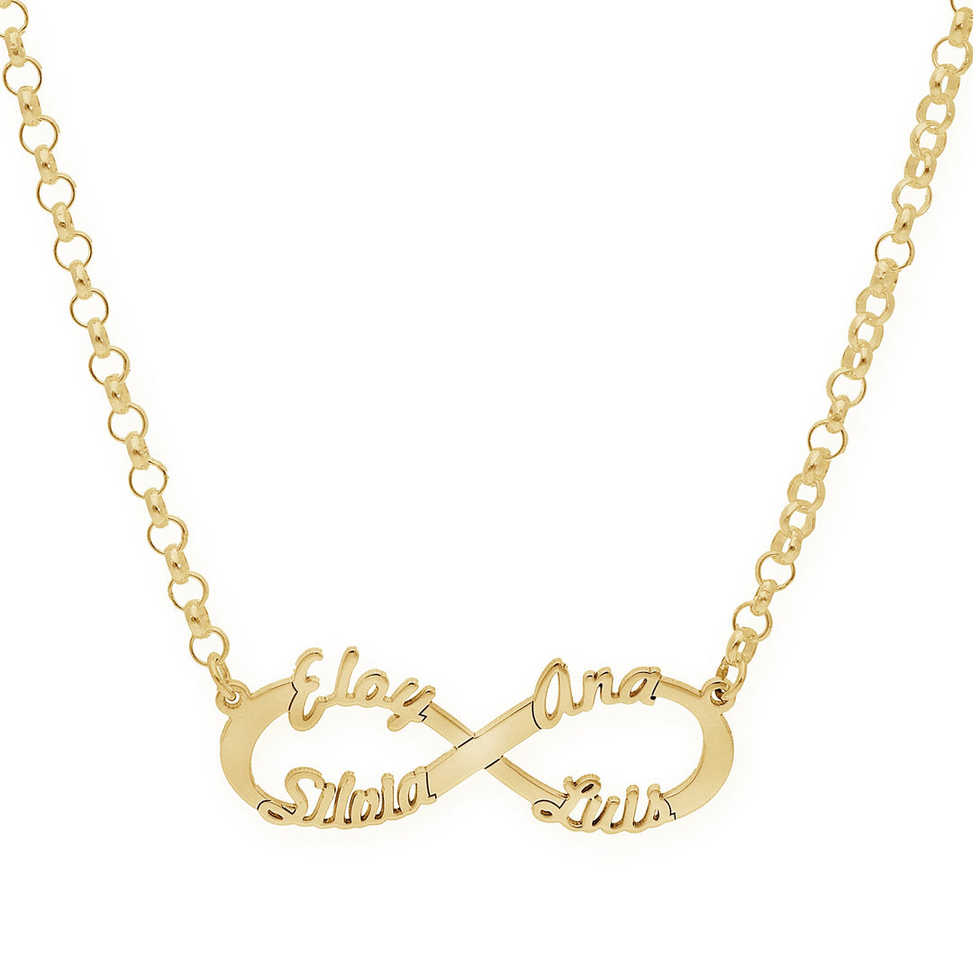 Colar Simbolo Infinito com Nomes Personalizáveis