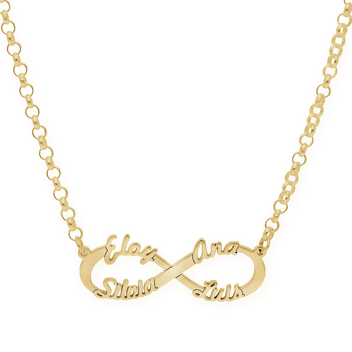 Colar Simbolo Infinito com Nomes Personalizáveis