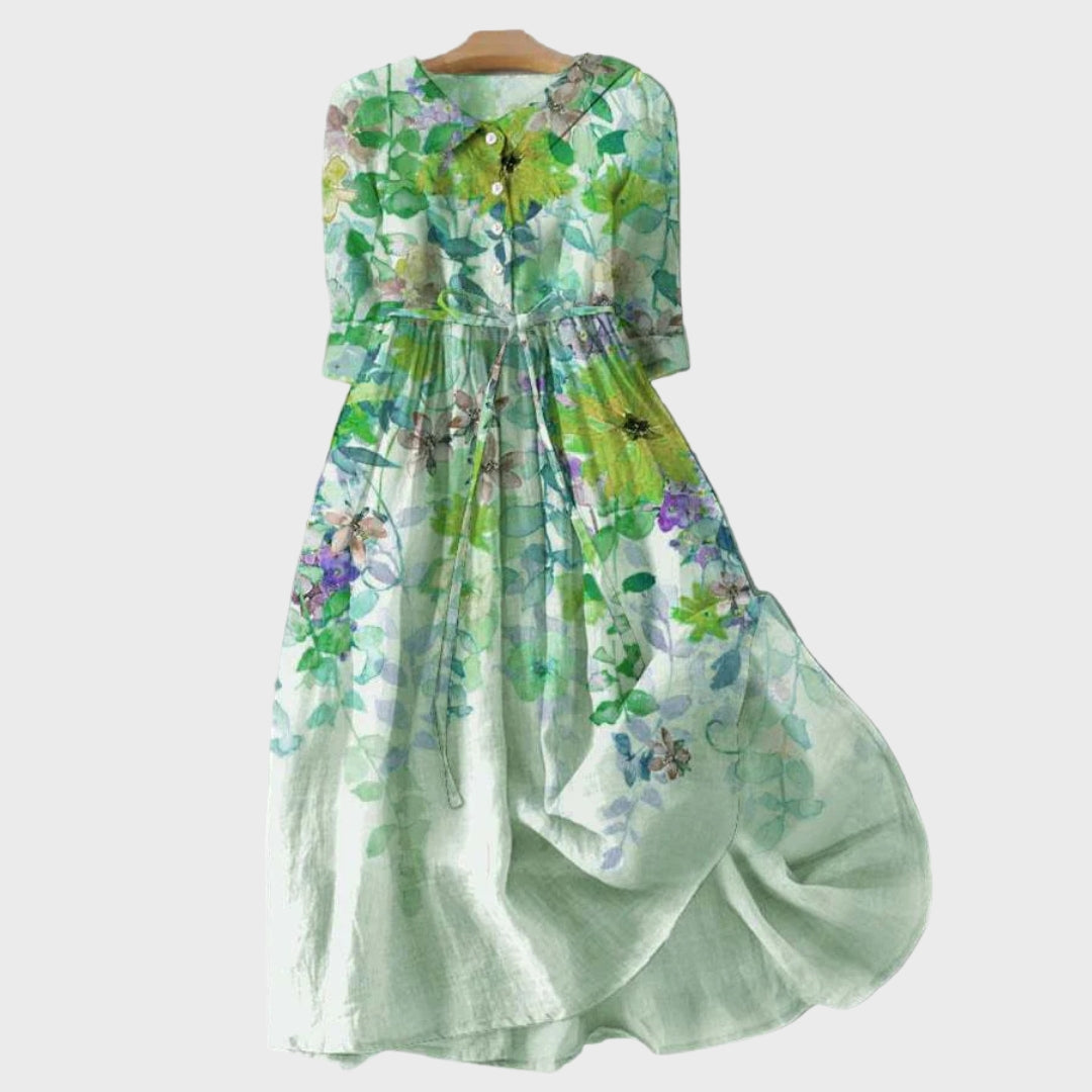 Vestido de Jardim em Aquarela