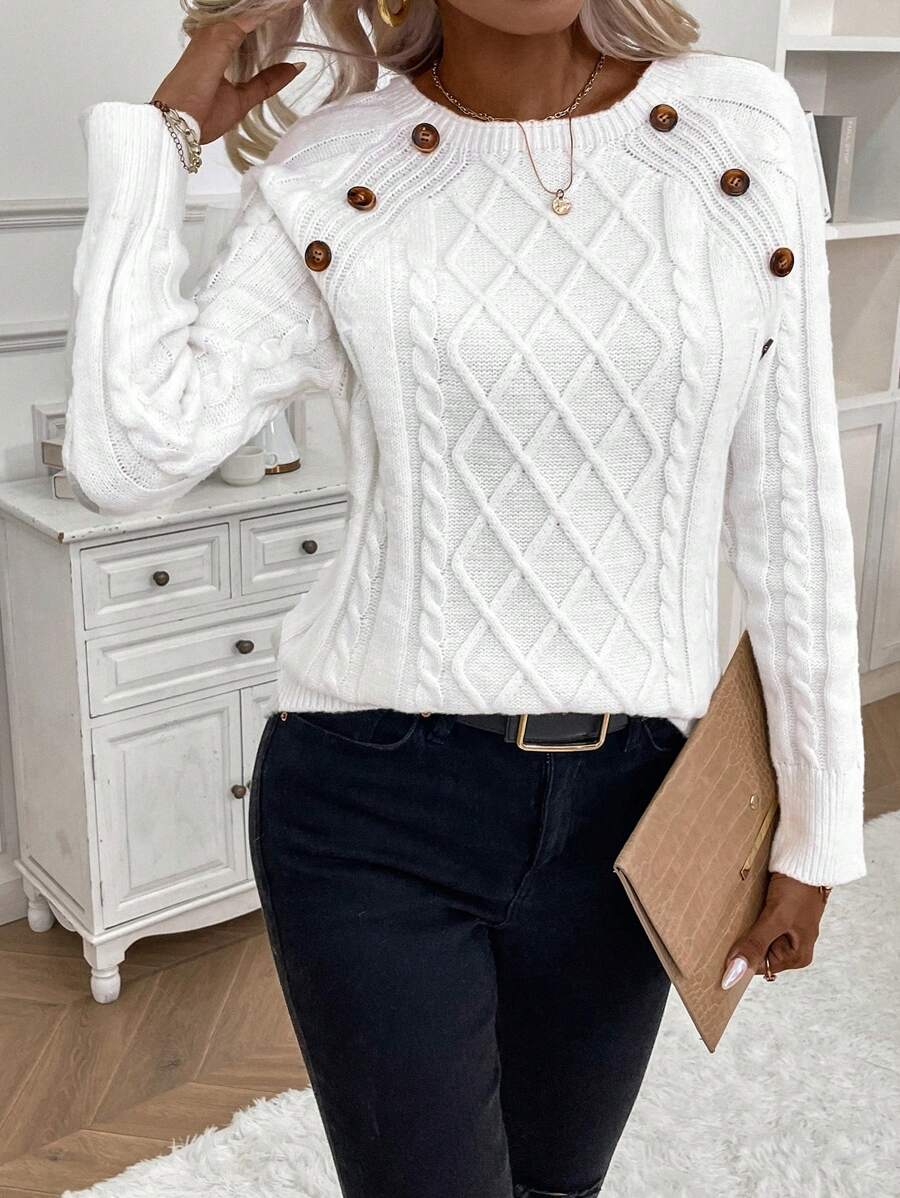 Francisca - Camisola de Malha com Botões