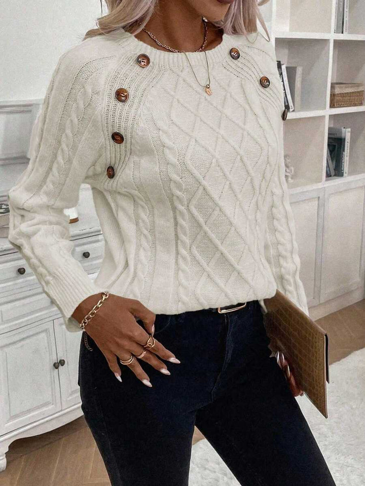Francisca - Camisola de Malha com Botões
