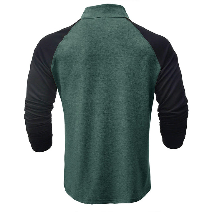 Camisa de algodão com gola subida