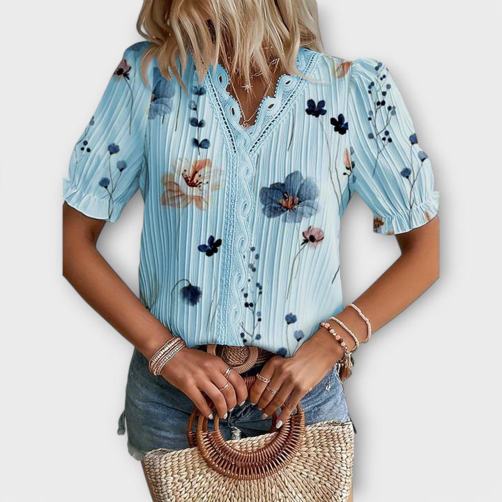 Emília - Blusa com decote em V