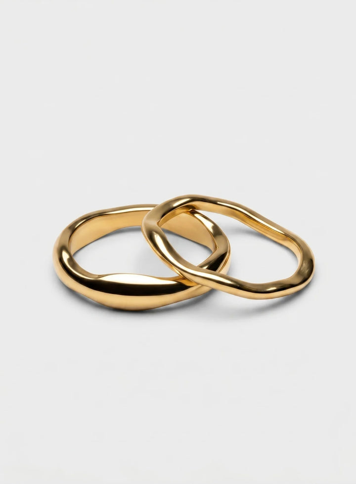 Conjunto de Anéis Elo Dourado