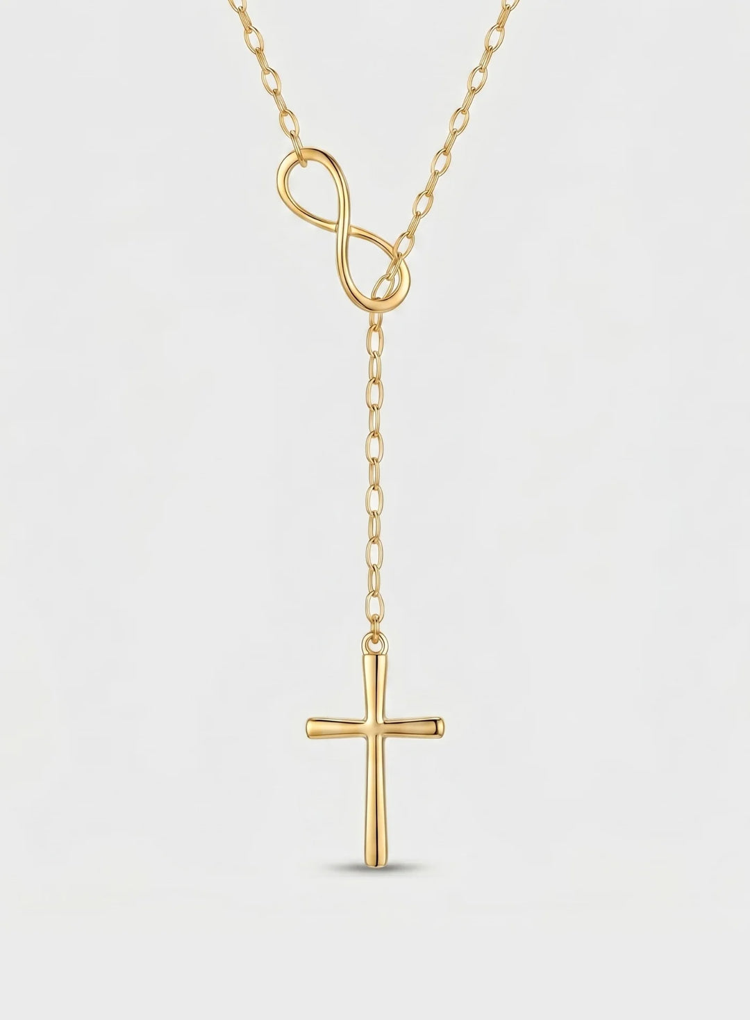 Colar Infinito com Cruz