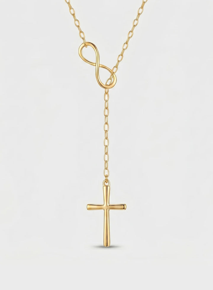 Colar Infinito com Cruz