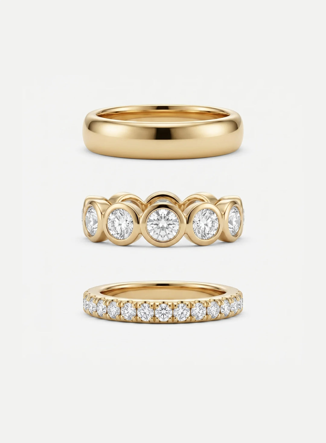Conjunto de Anéis Brilho Intemporal