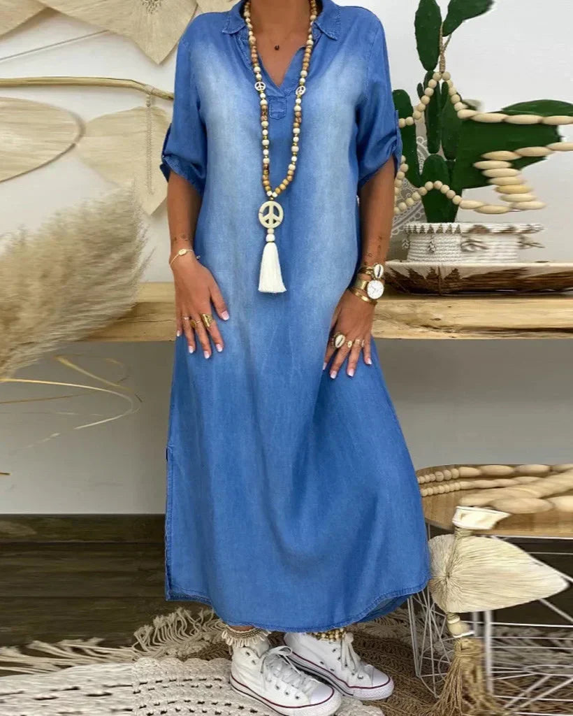 Ibiza - Vestido Maxi De Ganga