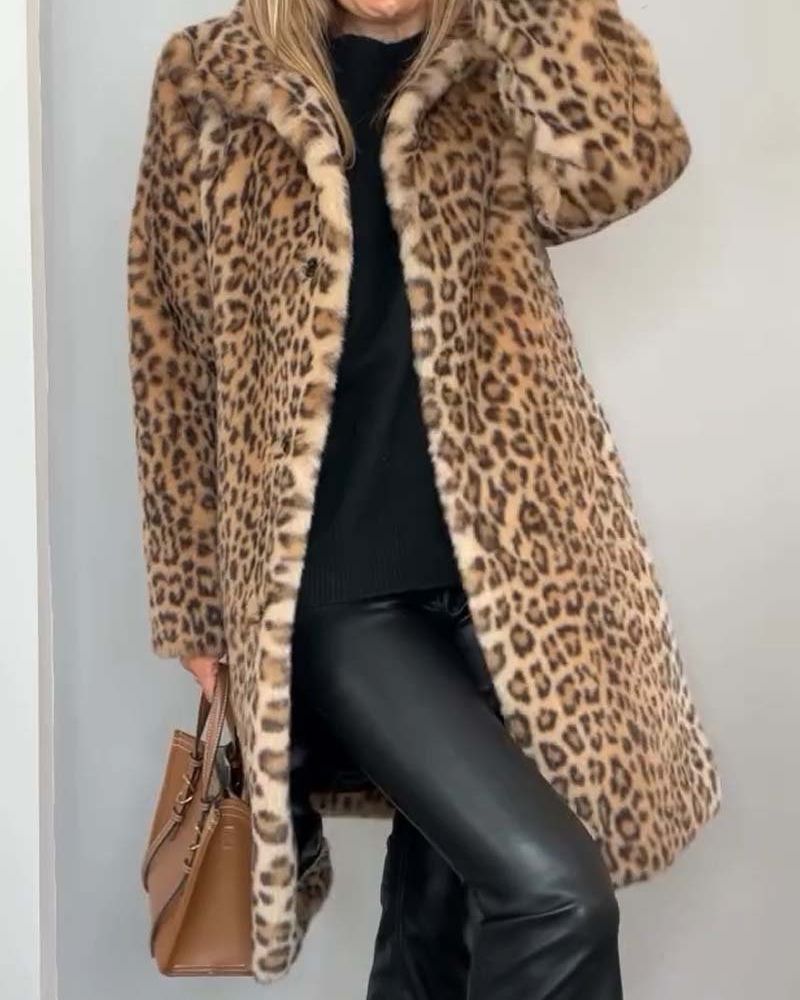 Leia - Casaco Comprido Leopardo