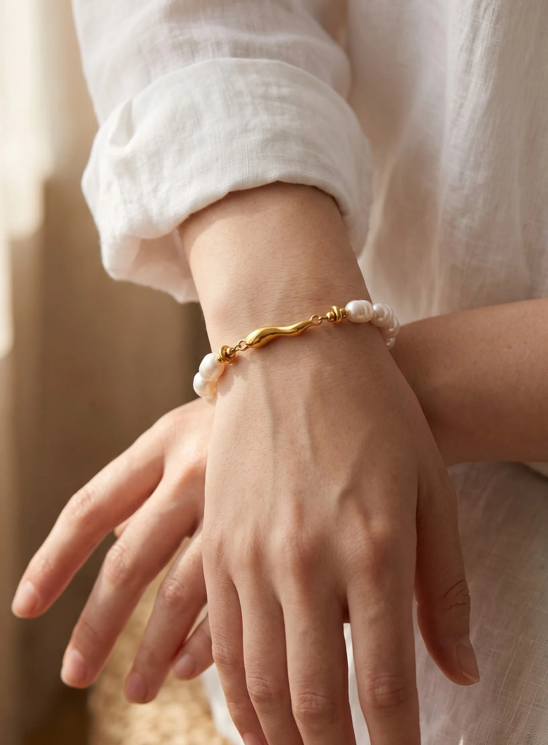 Pulseira Onda Dourada