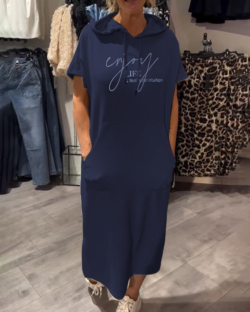 Sásquia - Vestido casual com capuz