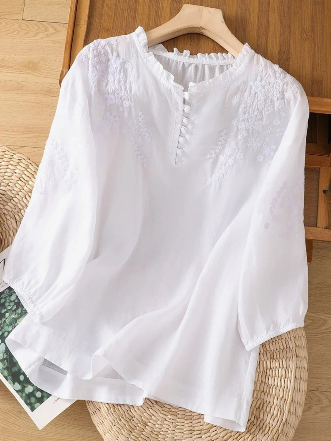 Cassiana - Blusa de Algodão e Linho