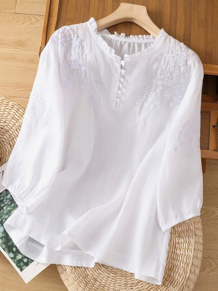 Cassiana - Blusa de Algodão e Linho