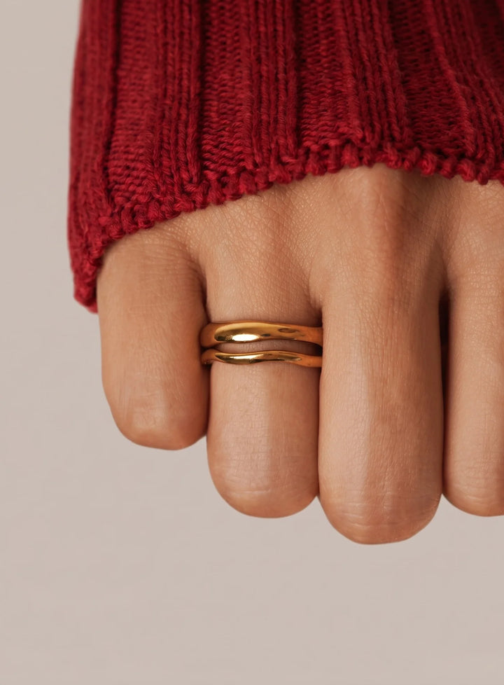 Conjunto de Anéis Elo Dourado
