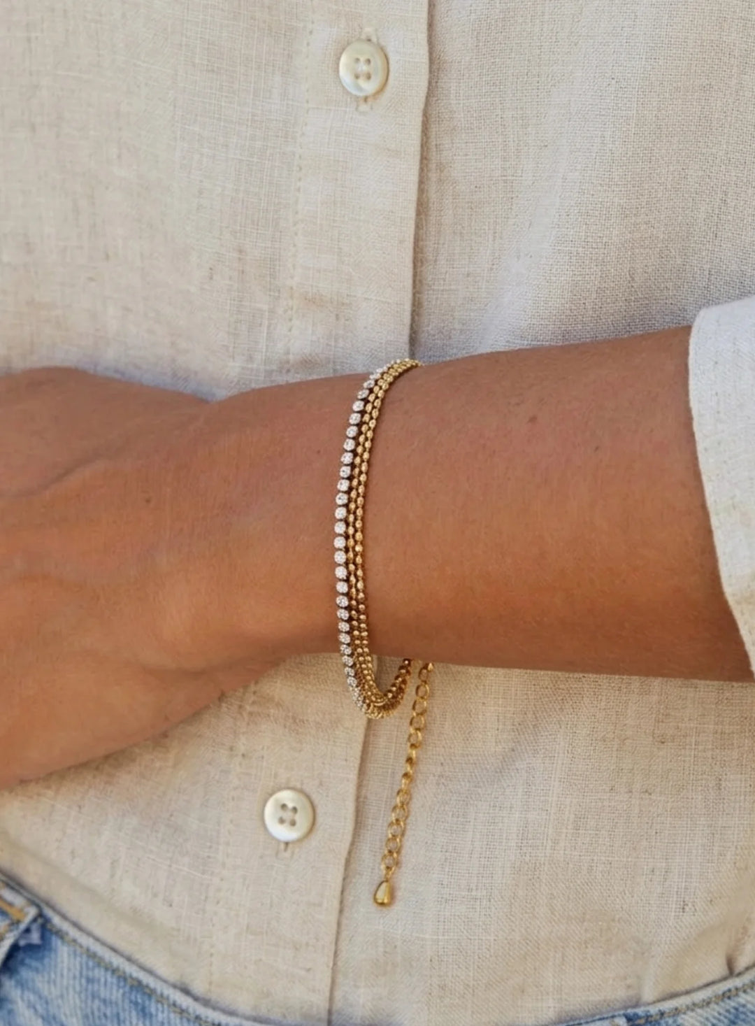 Pulseira Brilho de Cristal