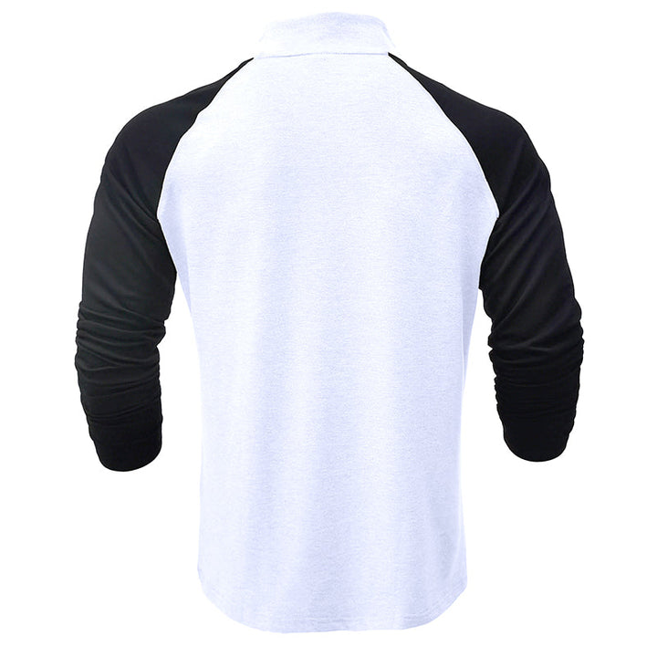 Camisa de algodão com gola subida