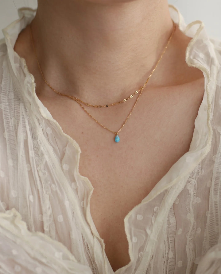 Colar Gota Azul