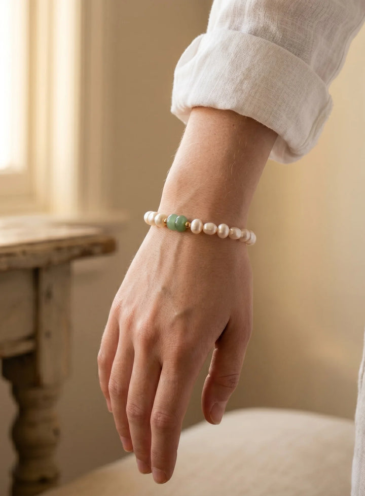 Pulseira Verde Pérola