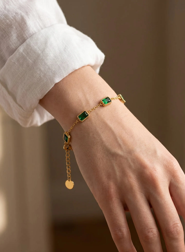 Pulseira Elegância Esmeralda