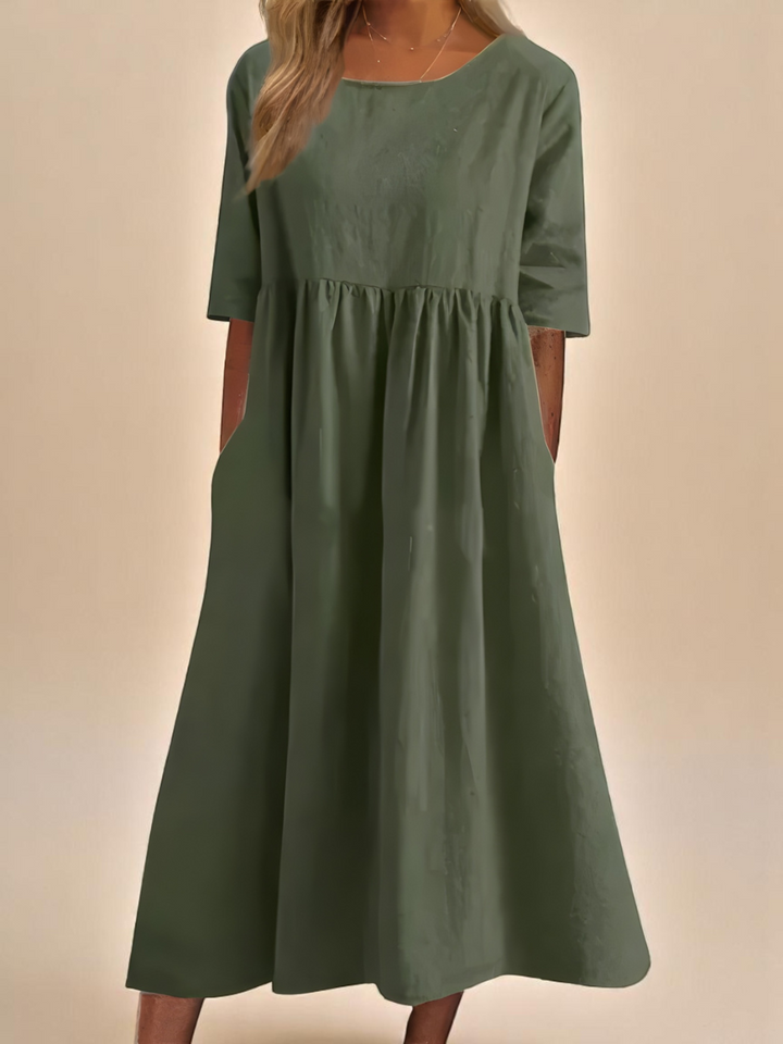 Minea - Vestido Em Algodão Arejado
