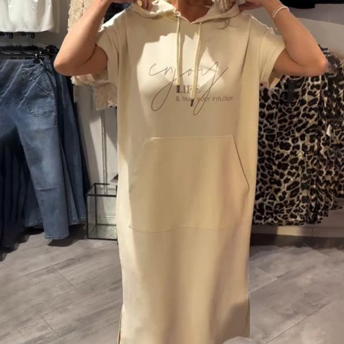 Sásquia - Vestido casual com capuz