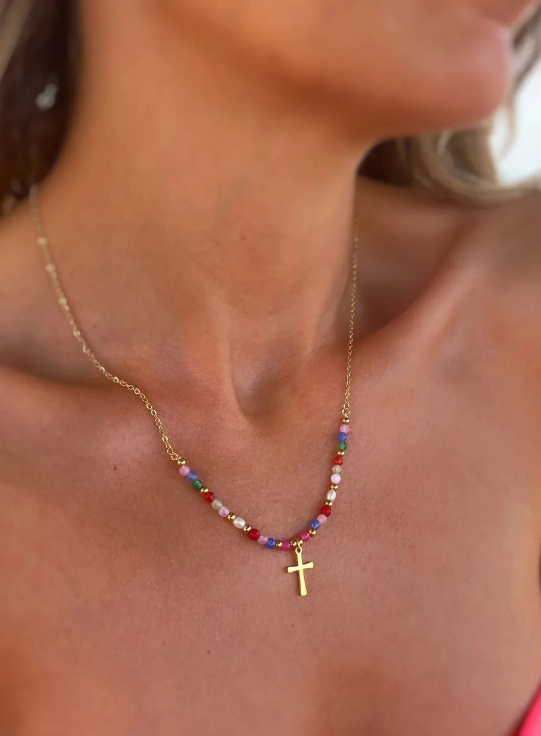 Conjunto de Colares Eternidade com Contas