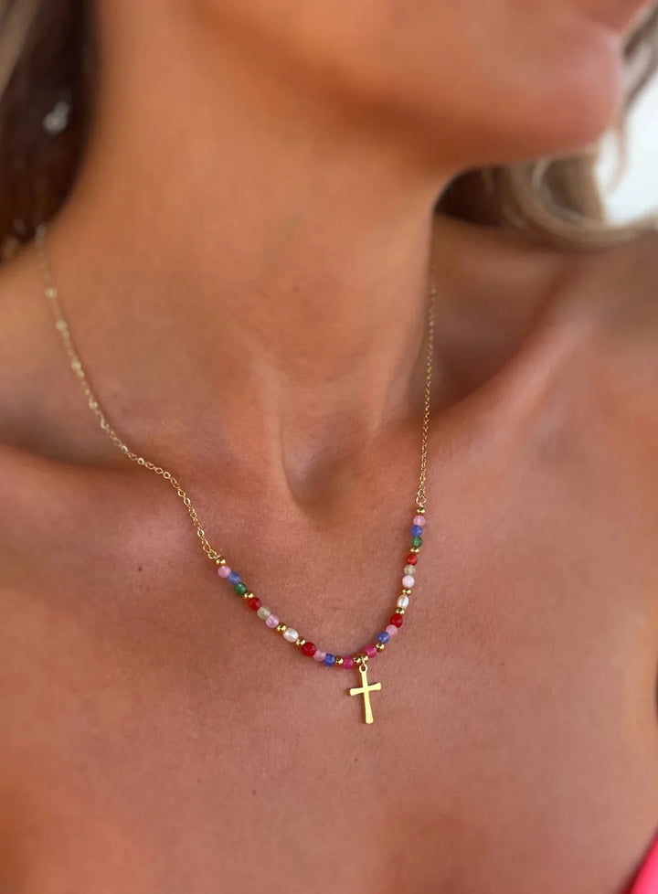 Conjunto de Colares Eternidade com Contas