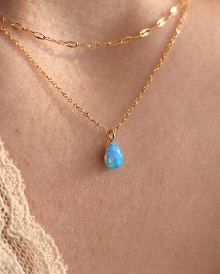 Colar Gota Azul