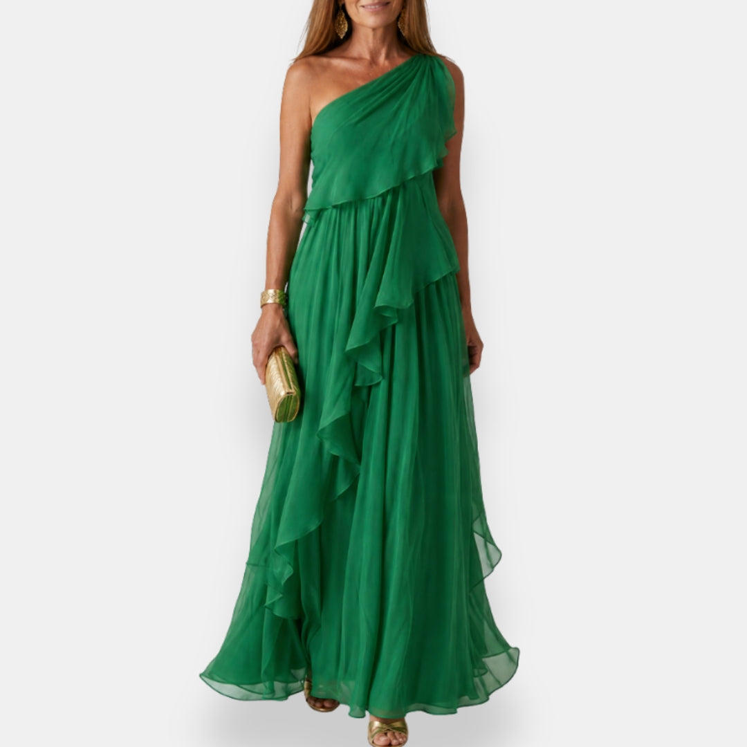 Leonor | Vestido Assimétrico com Volantes