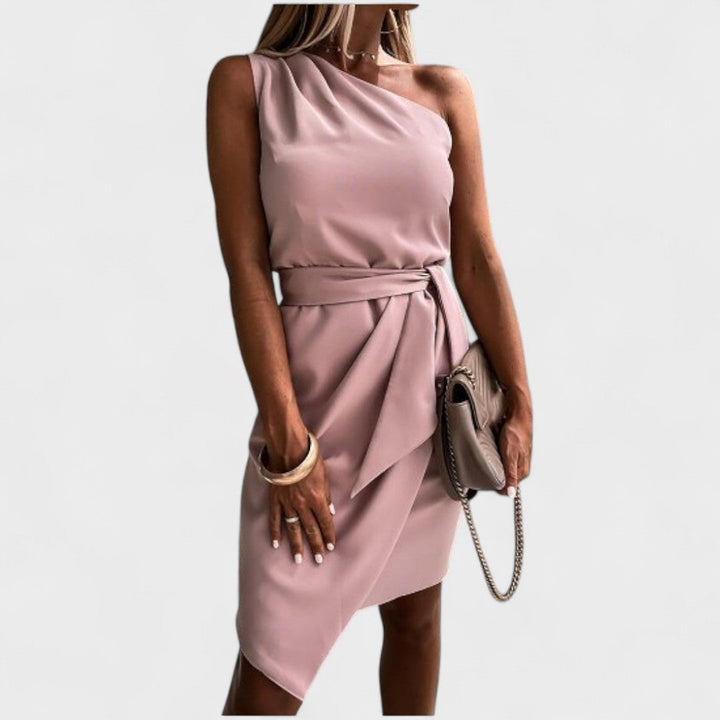 Ana - Vestido Moderno de Um Ombro