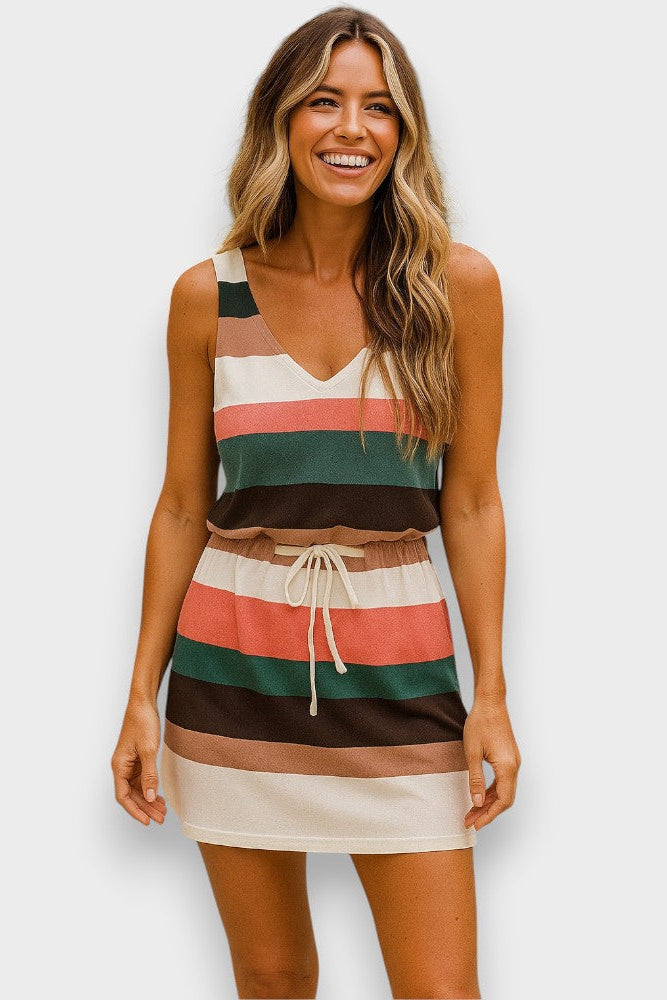 Gema - Vestido Mini com Riscas