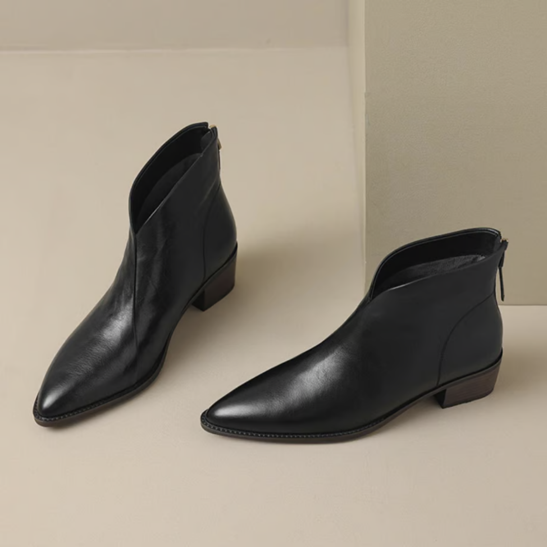 Camila - Botins de Luxo com Salto Baixo