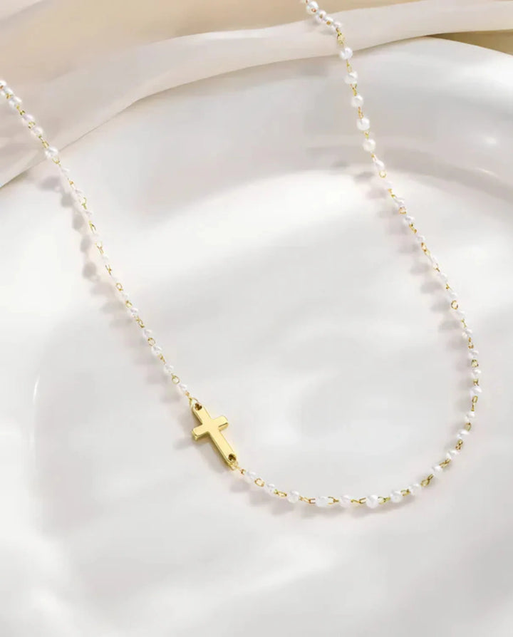 Conjunto com Cruz e Pérolas