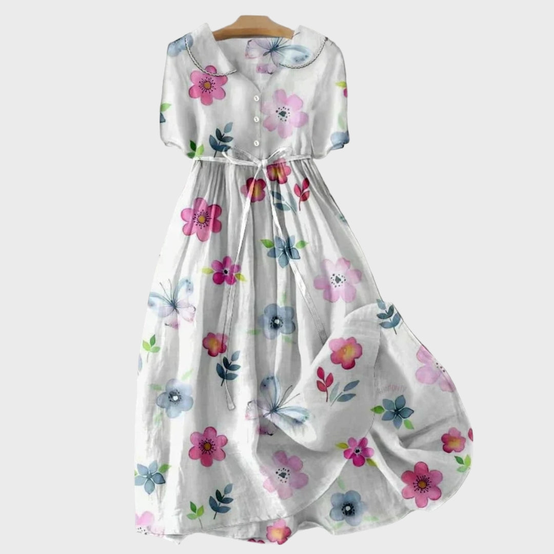 Vestido com Flores de Primavera