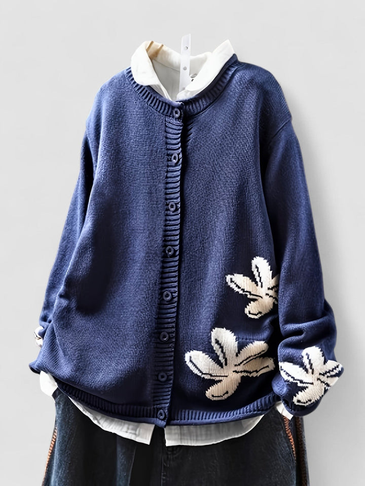 Safira - Cardigã com Padrão Floral
