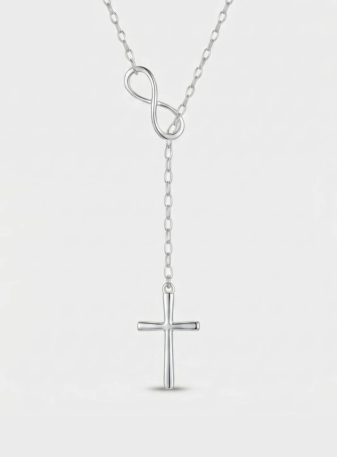Colar Infinito com Cruz