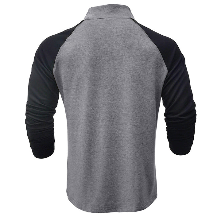 Camisa de algodão com gola subida