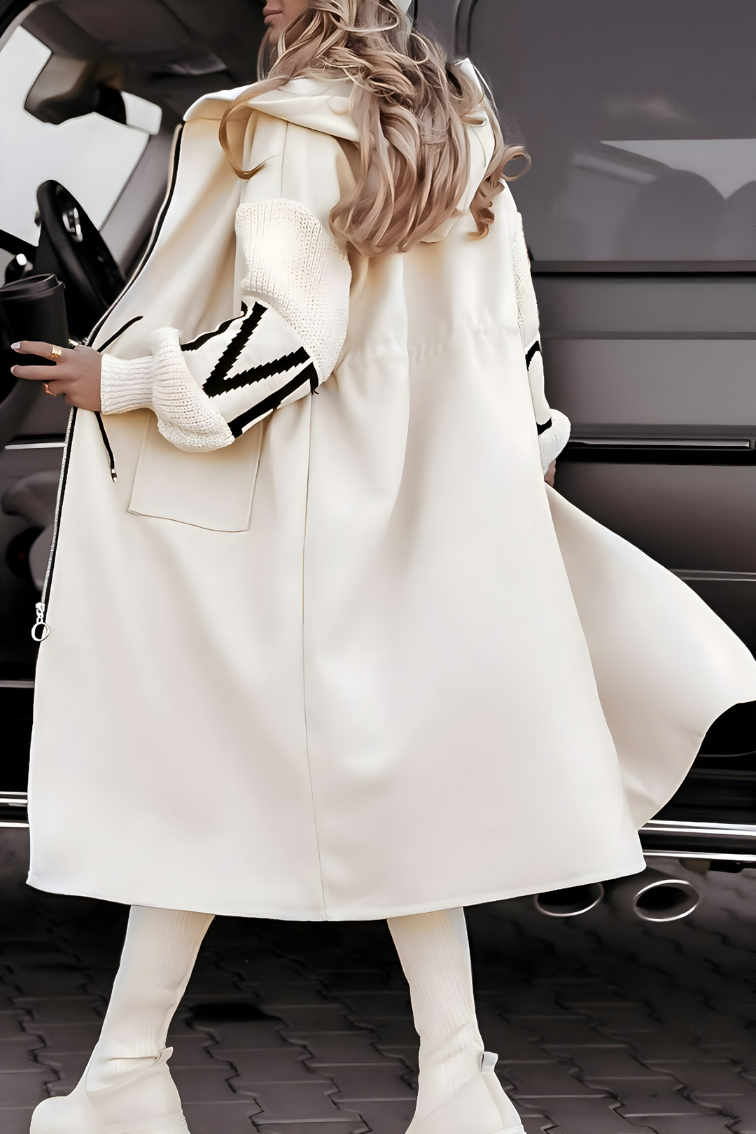 Rosa - Casaco-cardigan elegante