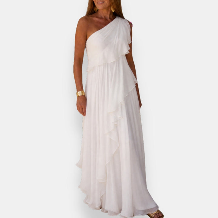Leonor | Vestido Assimétrico com Volantes