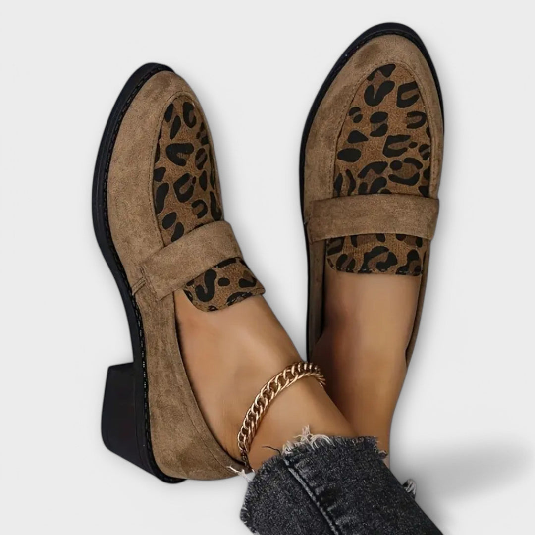 Carla - Sapatos de senhora elegantes com estampado de leopardo